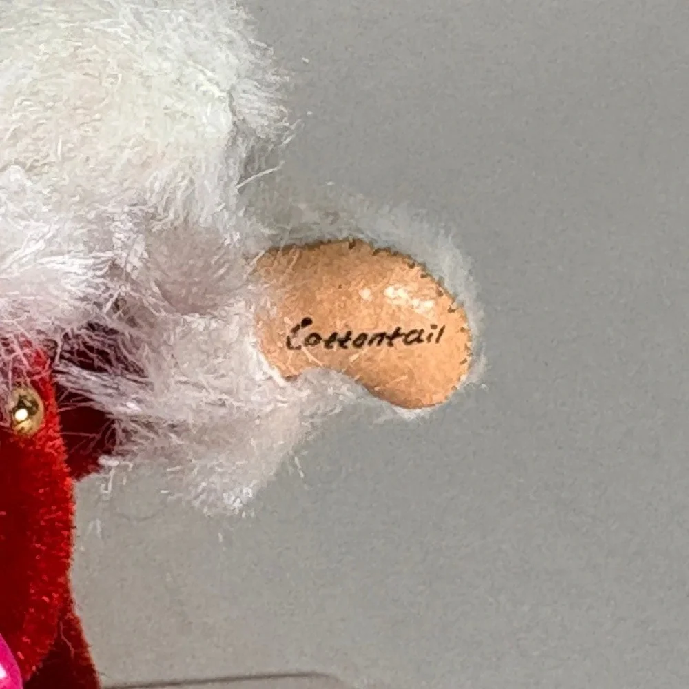 Deb Canham COTTONTAIL Miniature Santa Rabbit‎ Teddy Bear Mohair Christmas COA